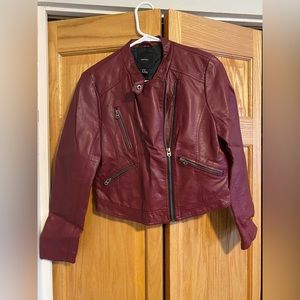 Forever 21 leather jacket. Maroon. Size medium.